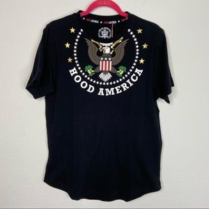 Hood America Eagle Black T-Shirt Size S NWT